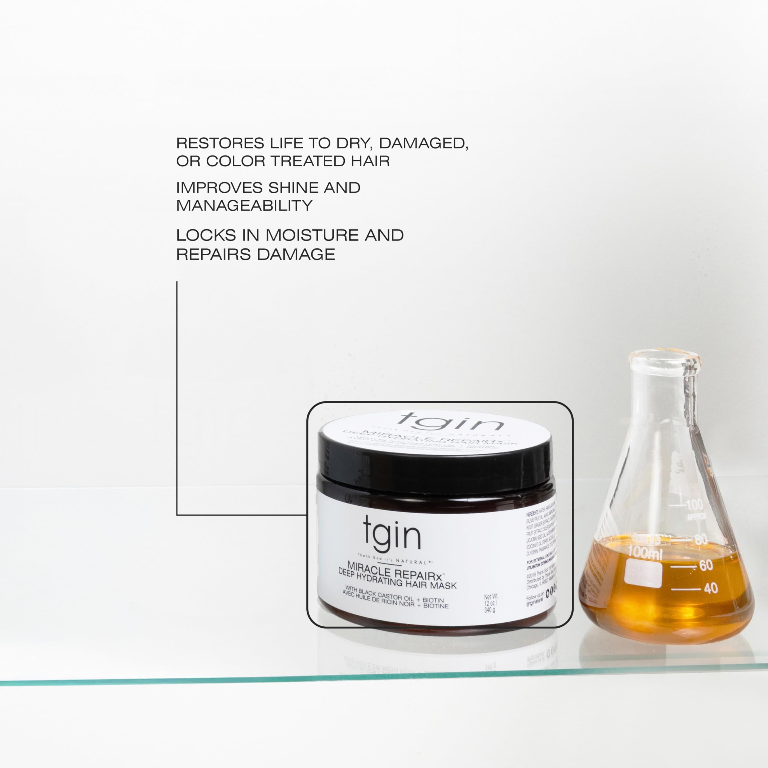 Amazon.com: tgin Miracle RepaiRx Deep Hydrating Hair Mask for